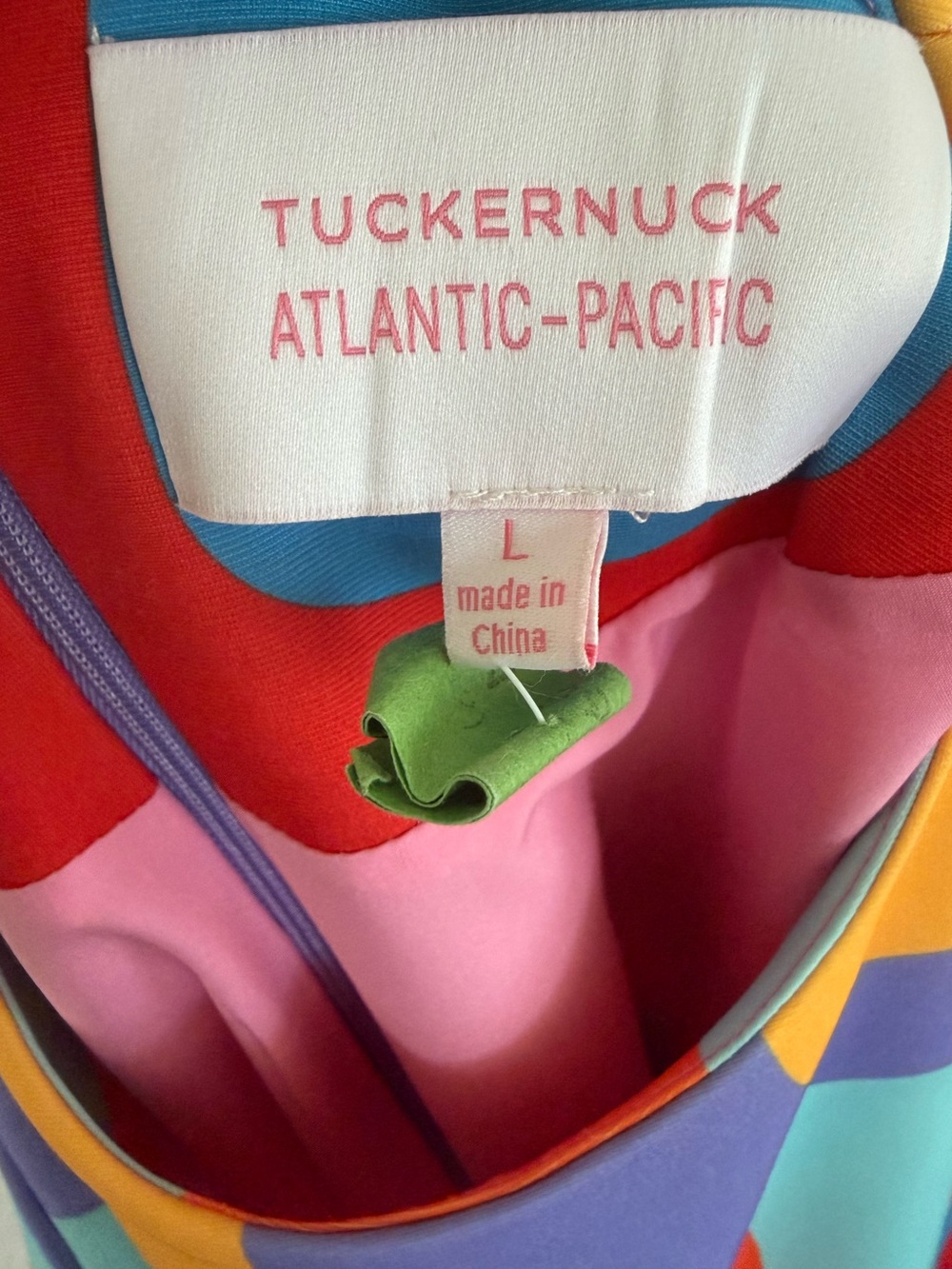 TUCKERNUCK X ATLANTIC-PACIFIC Del Mar Disco Hutton Dress Large - Picture 10 of 14